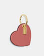 COACH®,HEART BAG CHARM,Gold/Taffy,Front View