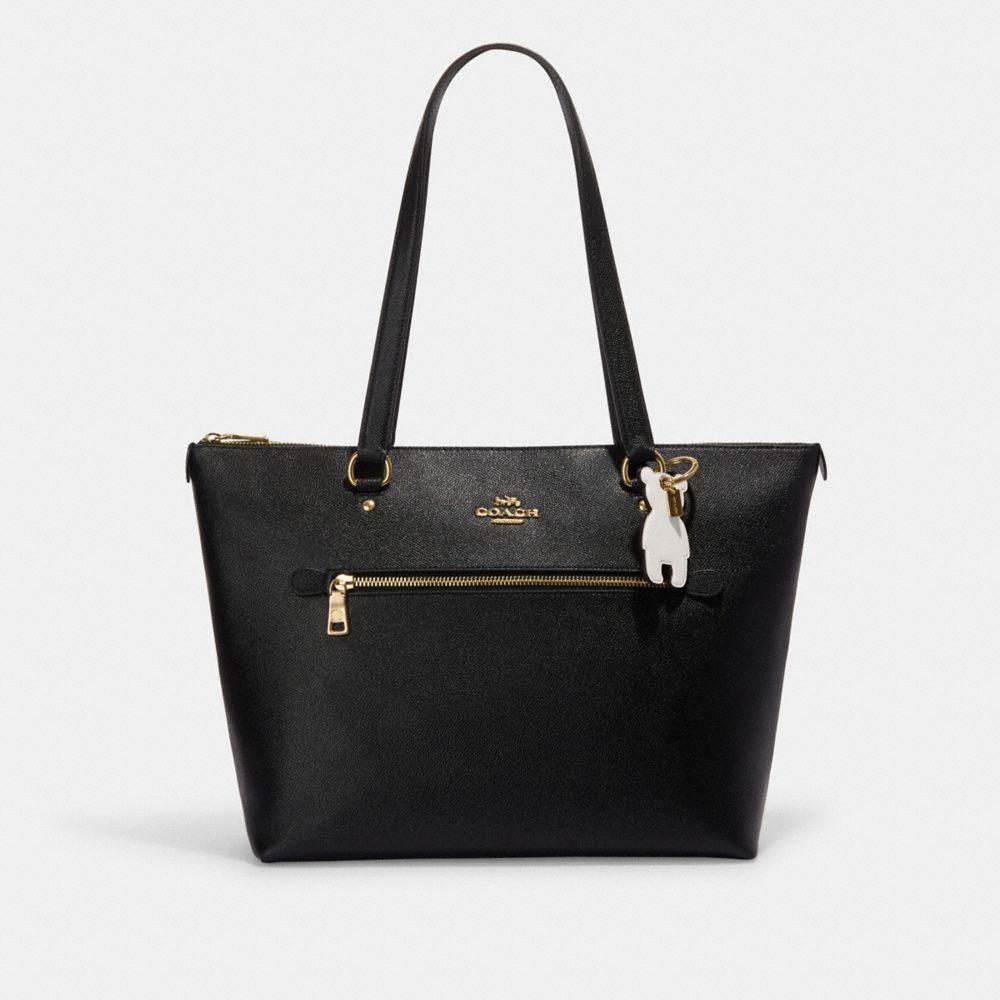 COACH®,BIJOU DE SAC OURS,Or/Craie,Angle View