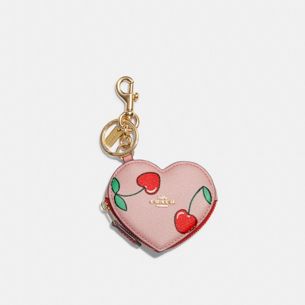 COACH® | Heart Pouch With Heart Cherry Print