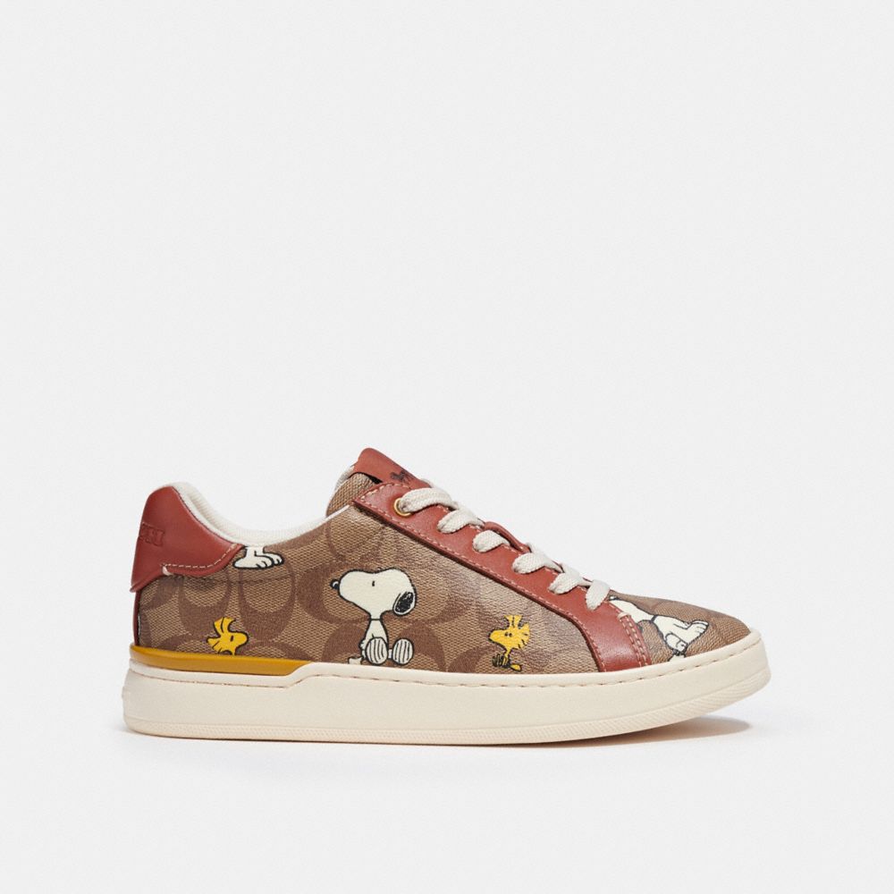 Coach Shoes Coach Peanuts Clip Low Top Sneaker Signature Canvas