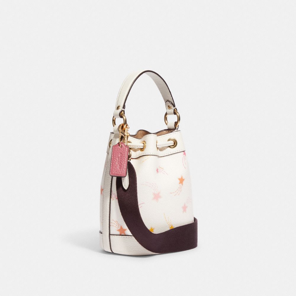 Dempsey Drawstring Bucket Bag 15 With Shooting Star Print