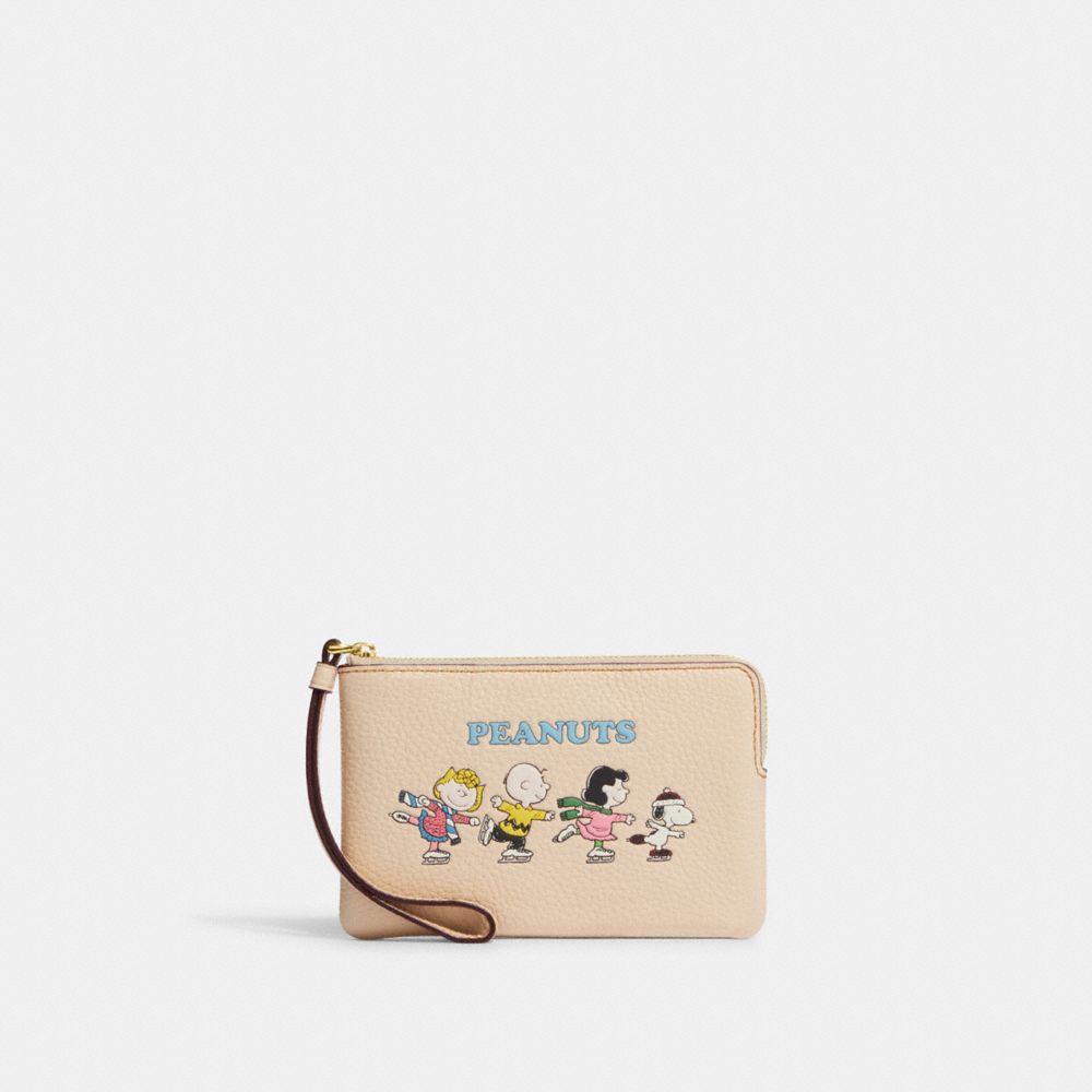 COACH® | Coach X Peanuts Corner Zip Wristlet With Snoopy And