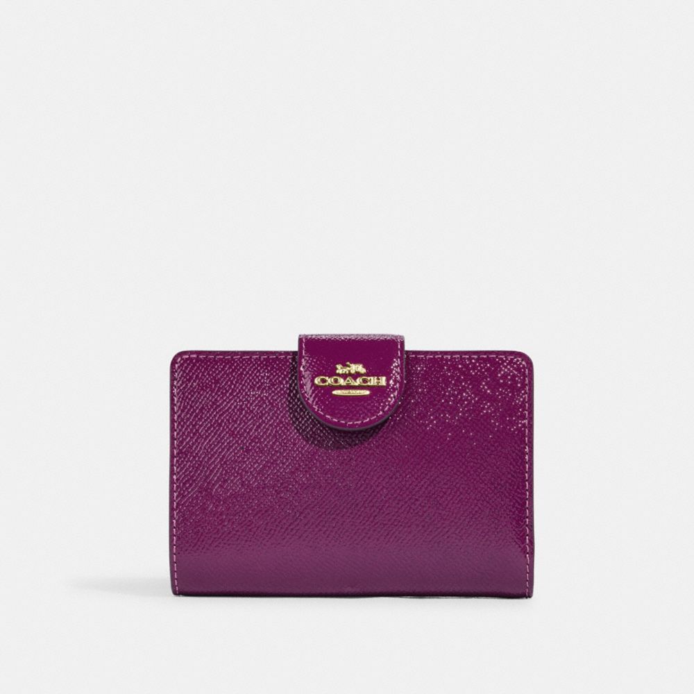 Coach Medium Corner Zip Wallet In Crossgrain Leather