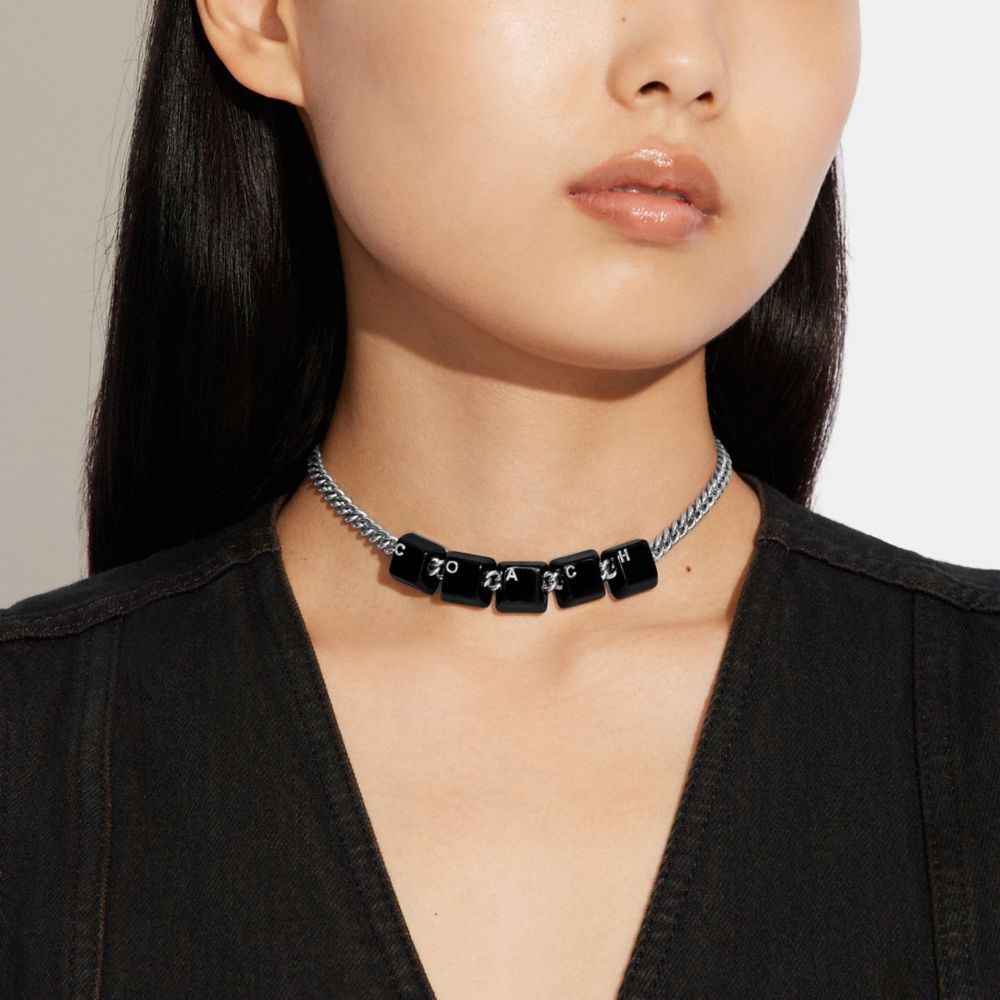 Coach Keyboard Choker Necklace