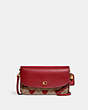 COACH®,HAYDEN CROSSBODY IN SIGNATURE CANVAS WITH HEART PRINT,Signature Coated Canvas,Mini,Brass/Tan Red Apple,Front View