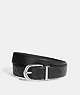 COACH®,CLASSIC BUCKLE CUT-TO-SIZE REVERSIBLE BELT, 38MM,Silver/Black,Front View