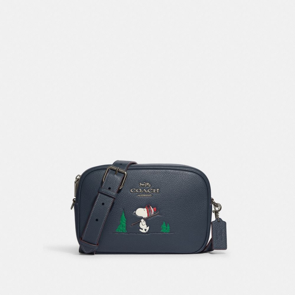 Coach grey Pebble Leather Camera Bag