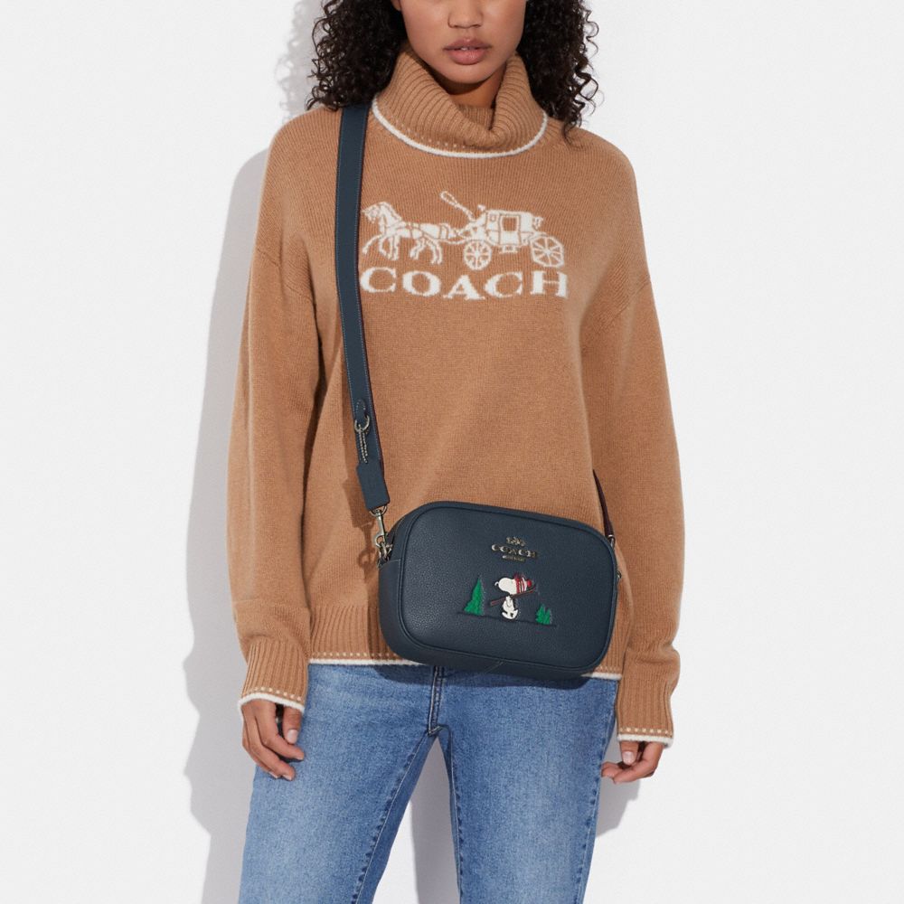 COACH® | Coach X Peanuts Jamie Camera Bag With Snoopy Ski Motif