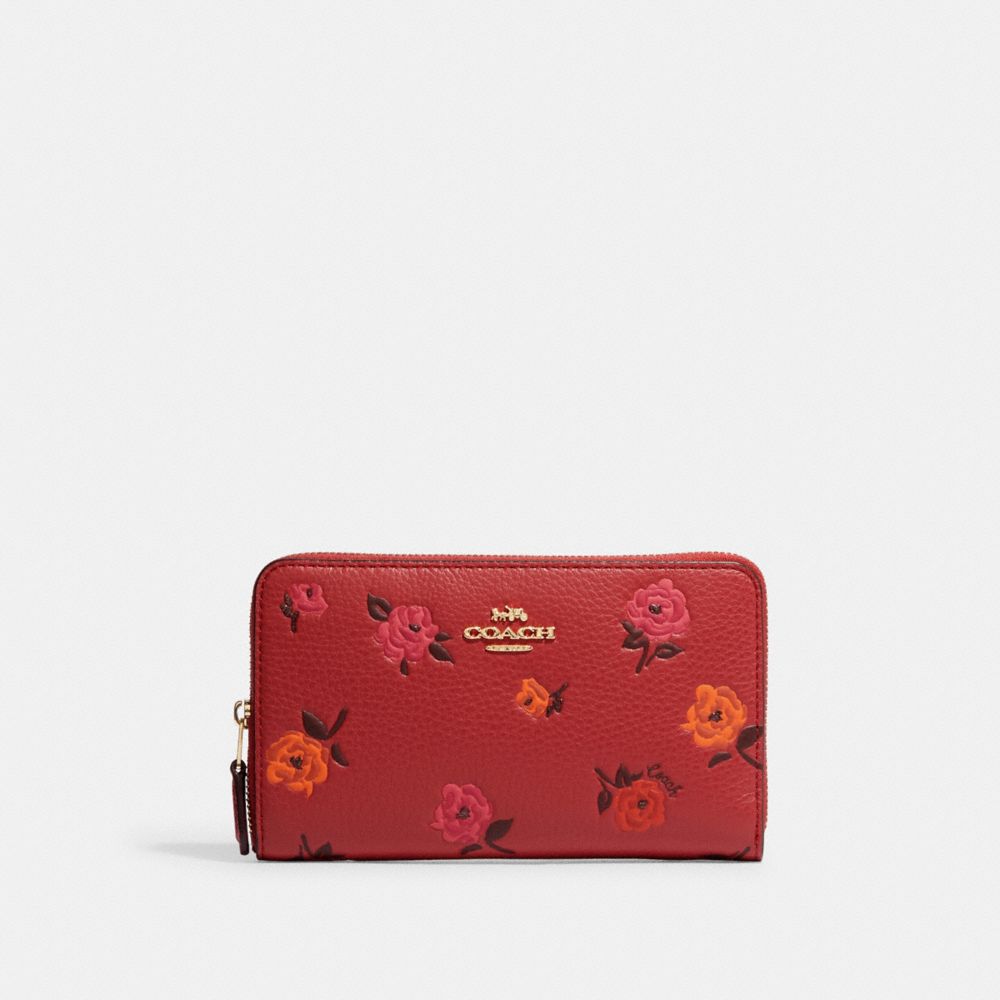 Coach pansy print wallet sale