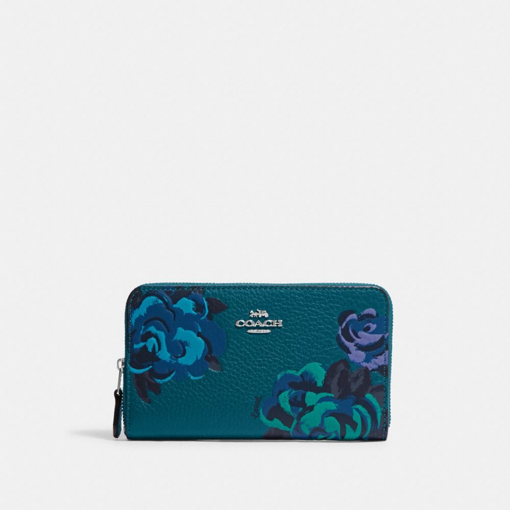 COACH®  Medium Corner Zip Wallet With Multi Floral Print