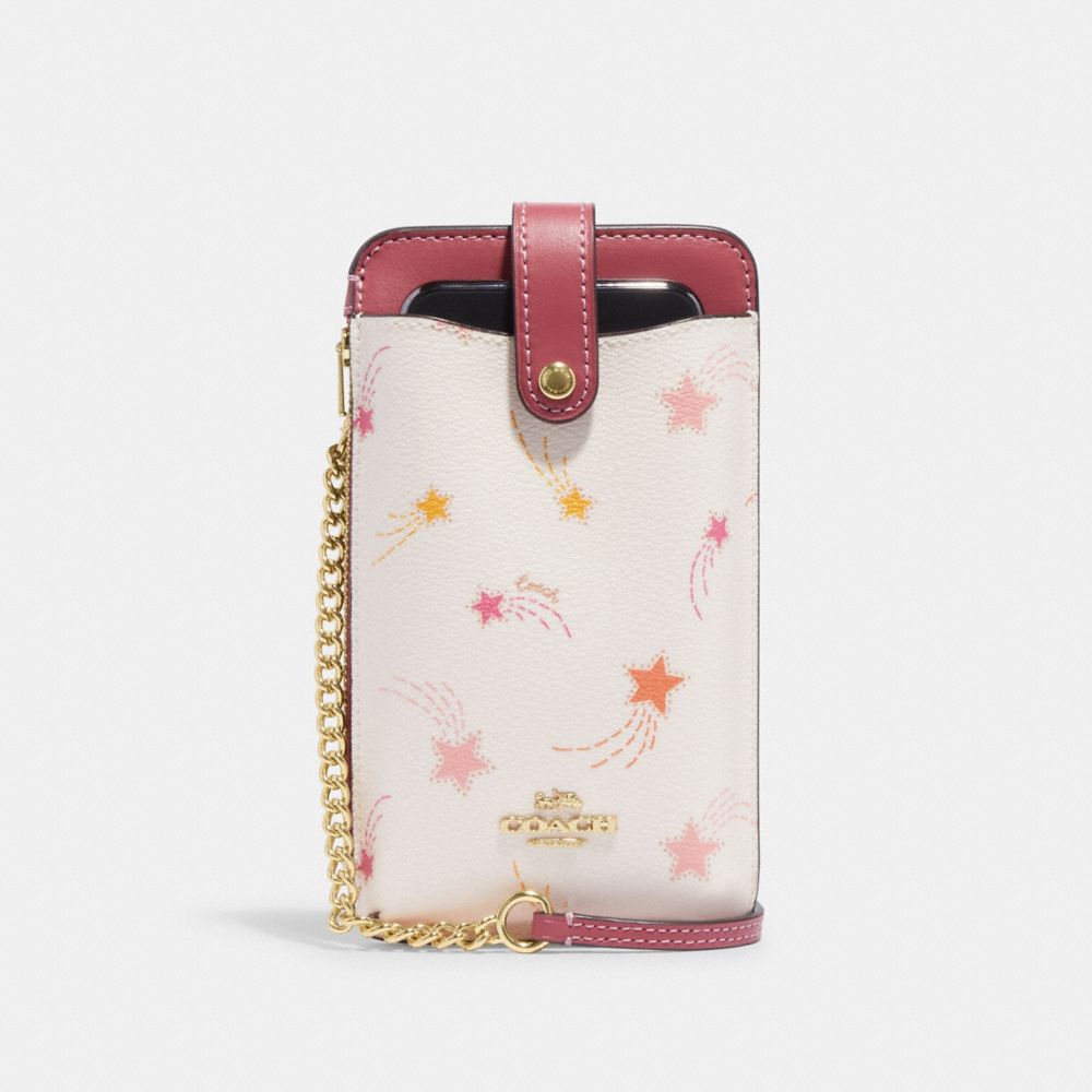 Coach Phone Crossbody in Signature Canvas with Bee Print