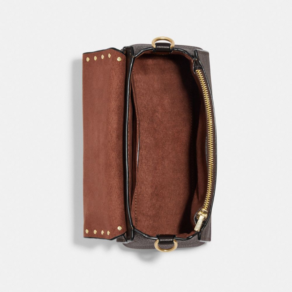 COACH®,Morgan Top Handle Satchel Bag In Colorblock Signature Canvas With Rivets,,Inside View,Top View