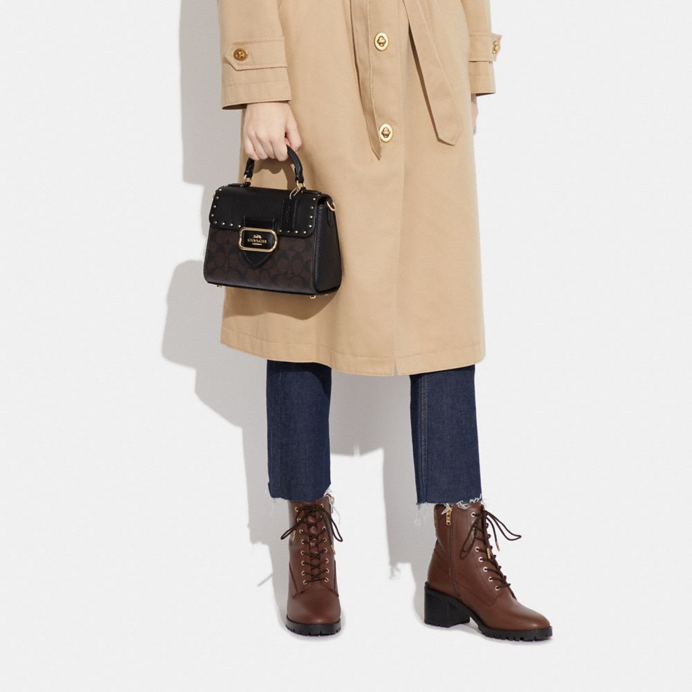 COACH® Outlet | Morgan Top Handle Satchel Bag In Colorblock