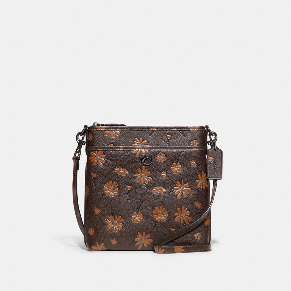 Kitt Messenger Crossbody Bag With Floral Print