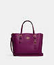 COACH®,MOLLIE TOTE 25 WITH SIGNATURE CANVAS INTERIOR,Signature Coated Canvas,Large,Im/Dark Magenta/Brown,Front View