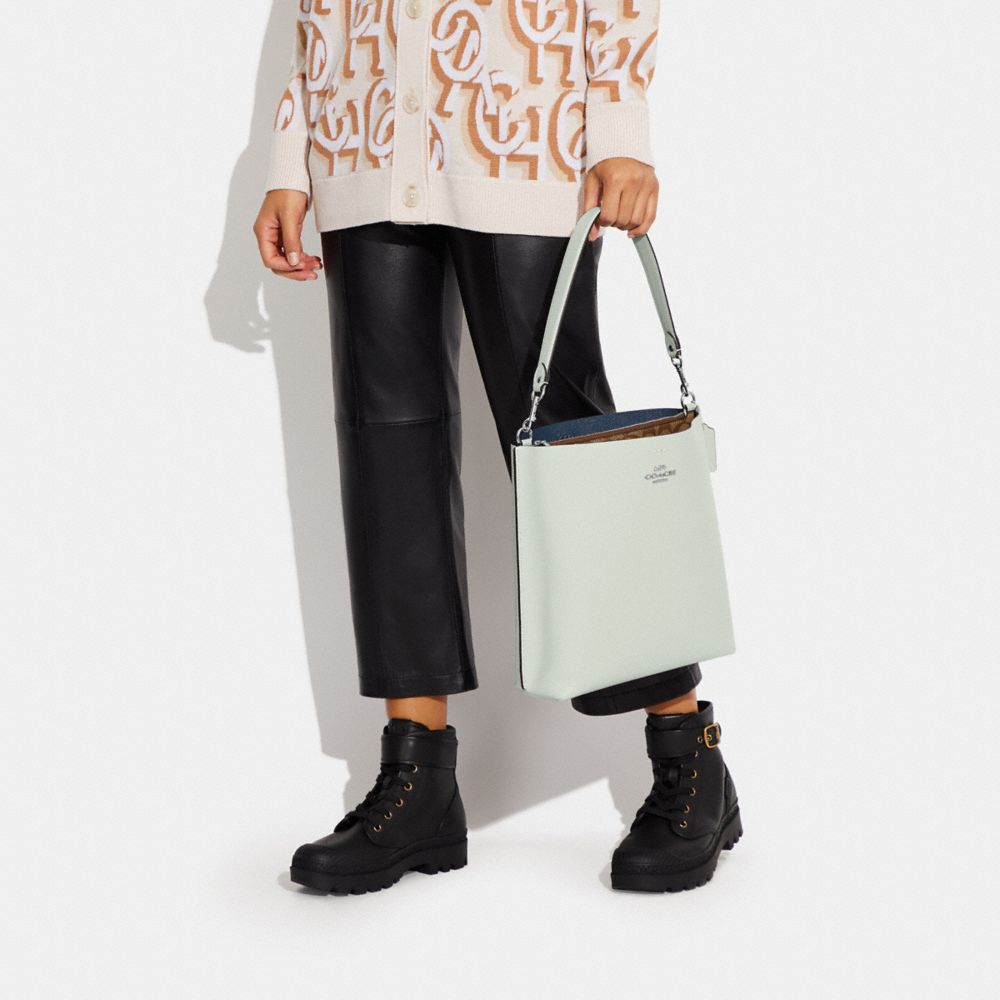 COACH®,Mollie Bucket Bag With Signature Canvas Interior,,Detail View