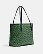 COACH®,CITY TOTE BAG WITH COACH MONOGRAM PRINT,Gold/Green,Angle View