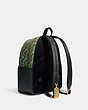 COACH®,COURT BACKPACK WITH COACH MONOGRAM PRINT,Large,Gold/Green,Angle View