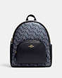 COACH®,COURT BACKPACK WITH COACH MONOGRAM PRINT,Large,Gold/Navy,Front View