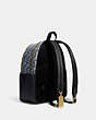 COACH®,COURT BACKPACK WITH COACH MONOGRAM PRINT,Large,Gold/Navy,Angle View