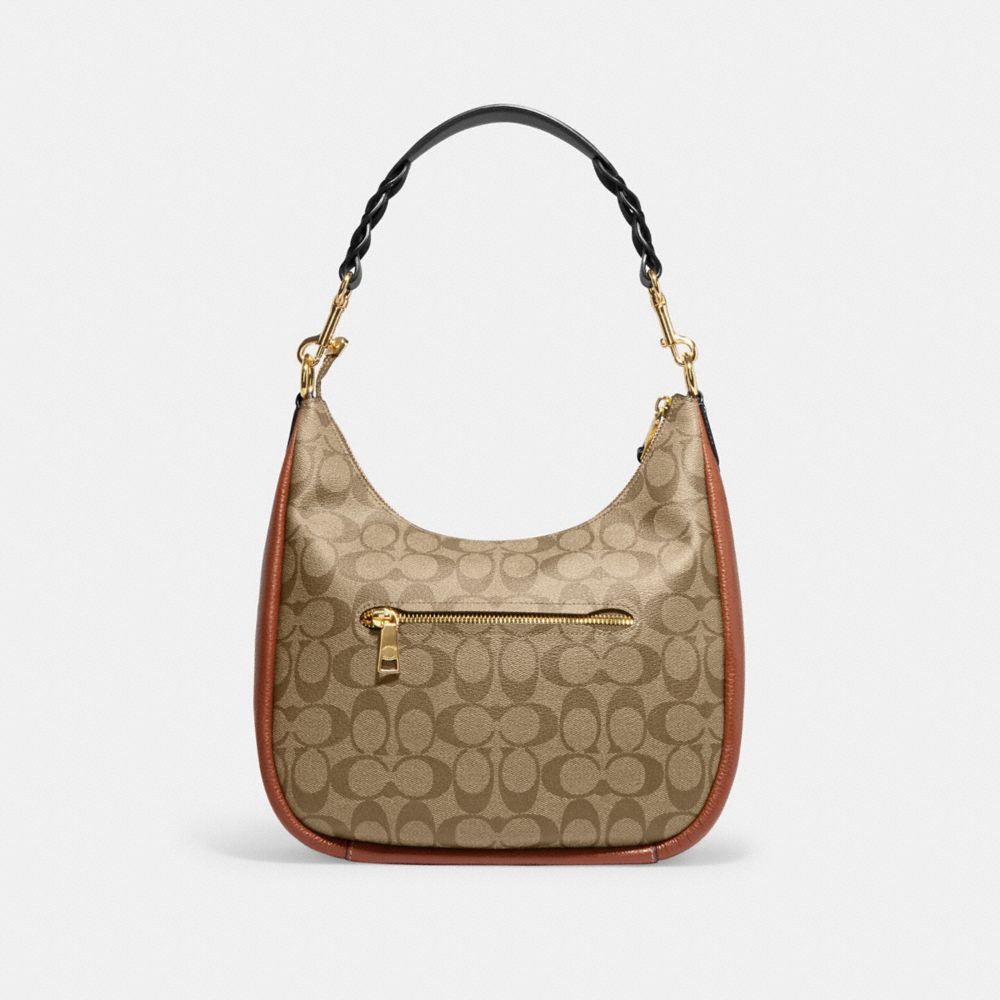 Coach Outlet Jules Hobo In Colorblock Signature Canvas in Brown