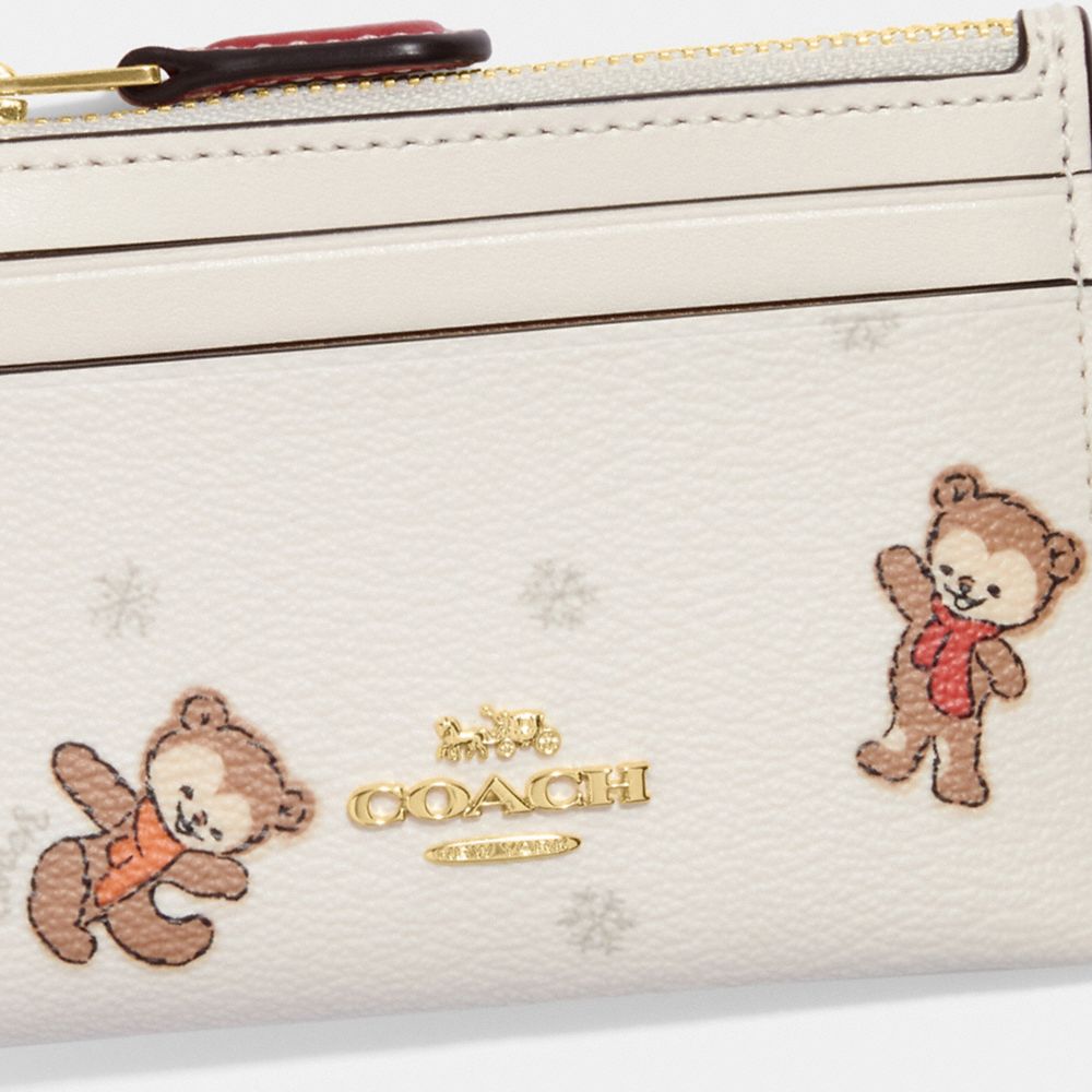 Coach Outlet Mini Skinny ID Case in Signature Canvas with Nostalgic Ditsy Print - Multi