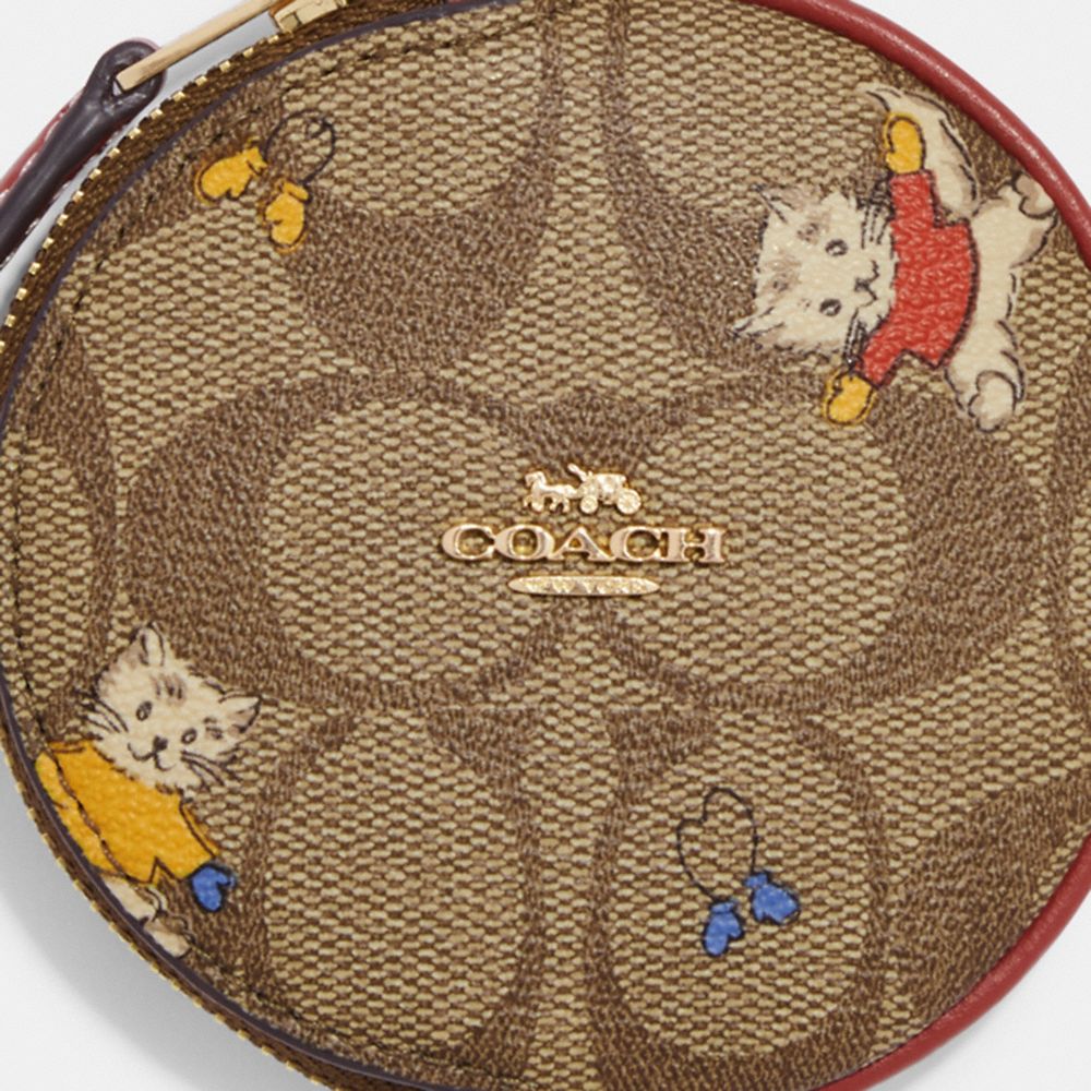 COACH バッグ プリント キャット