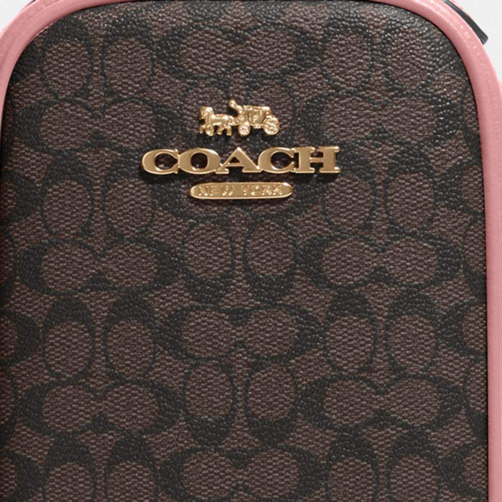 COACH®,Eva Phone Crossbody In Colorblock Micro Signature Canvas,,Detail View
