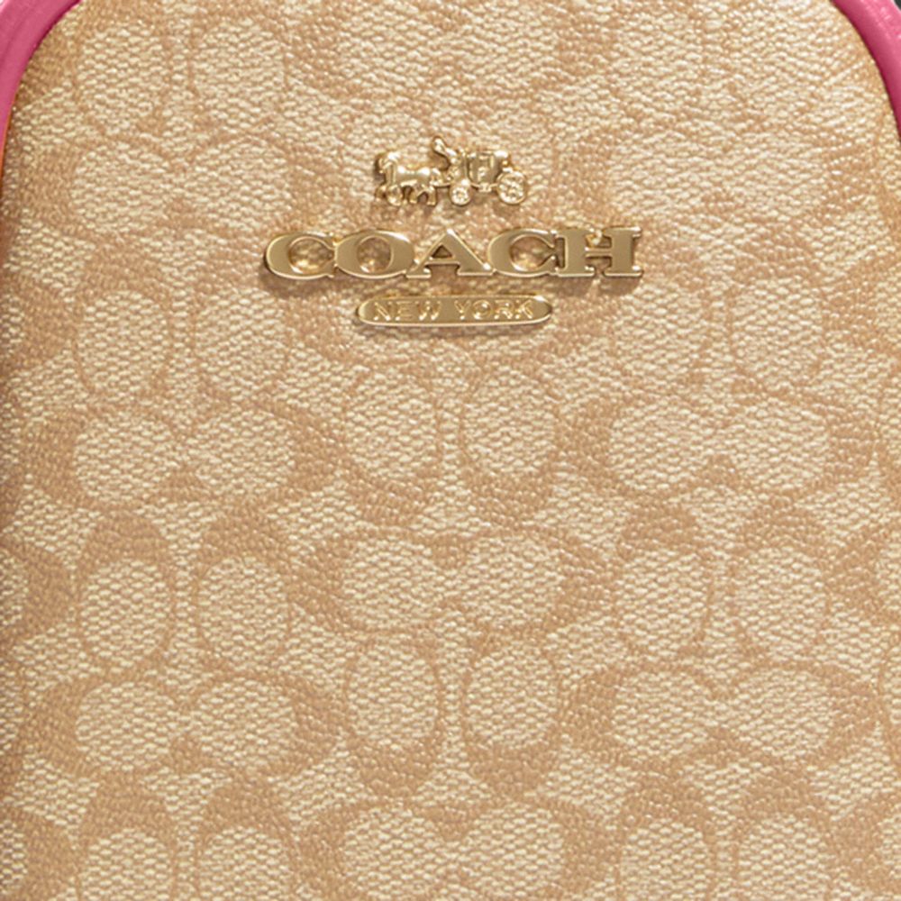 COACH®,Eva Phone Crossbody In Colorblock Micro Signature Canvas,,Detail View