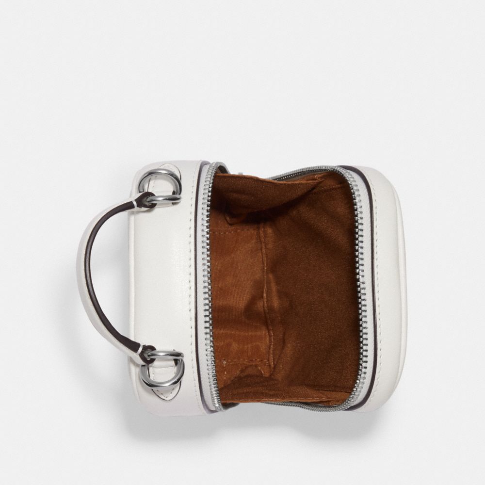 COACH®,エヴァ フォーン クロスボディ・カラーブロック シグネチャー キャンバス,ミニバッグ&お財布ショルダー,ｼﾙﾊﾞｰ/ﾁｮｰｸ/ｸﾞﾚｲｼｬｰ ﾎﾜｲﾄ