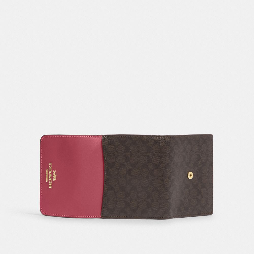 Coach Bags | Coach Small Trifold Snake Wallet in Colorblock | Color: Red | Size: Os | Theoscollective's Closet