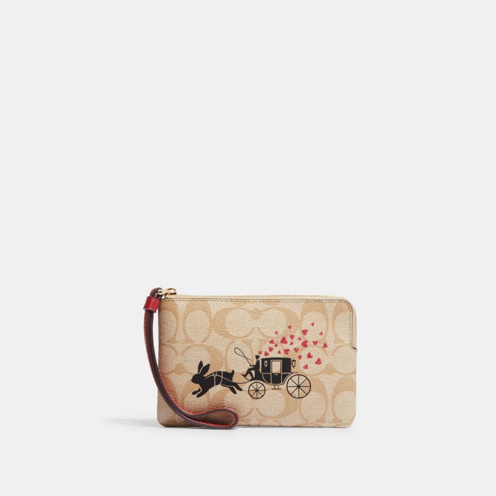 COACH®  Lunar New Year Small Wristlet With Rabbit