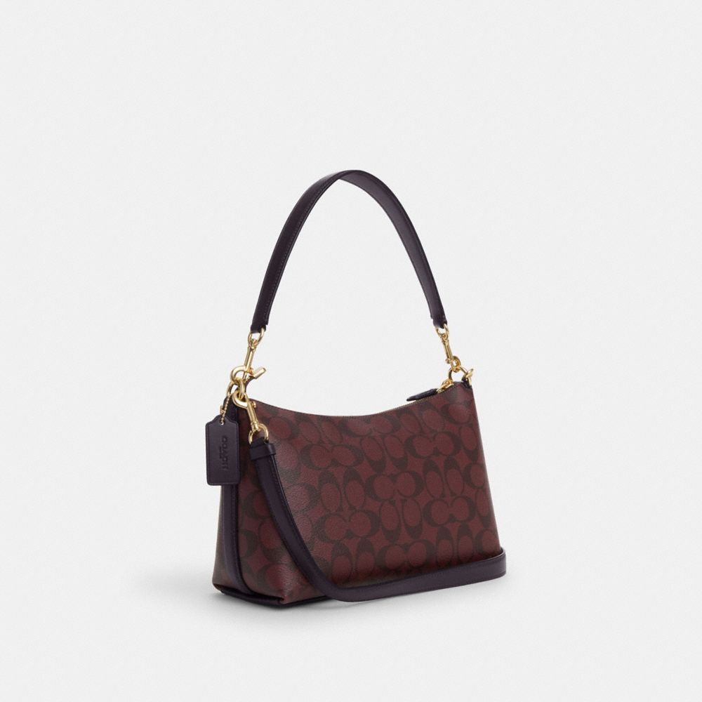 Coach oxblood best sale hobo bag