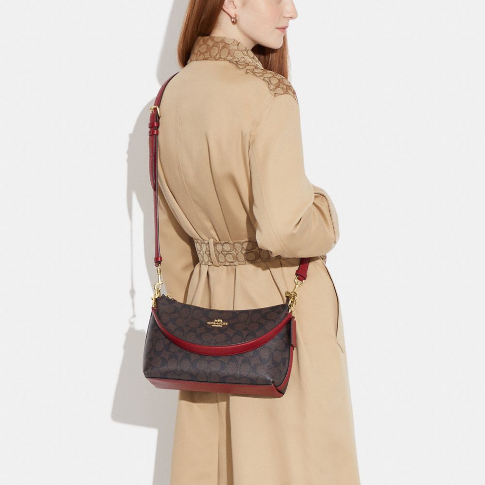 COACH®,Clara Shoulder Bag In Signature Canvas,,Detail View
