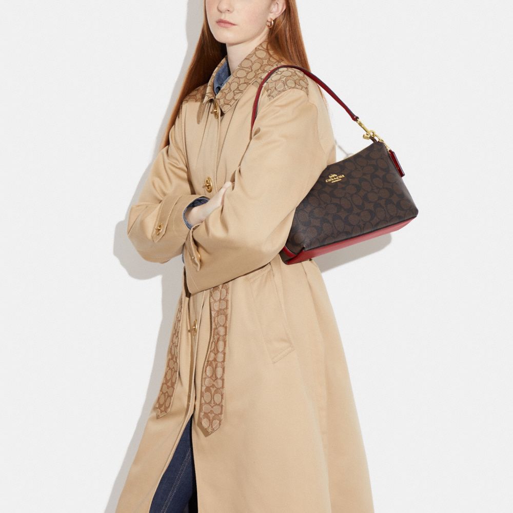 COACH®,Clara Shoulder Bag In Signature Canvas,,Detail View