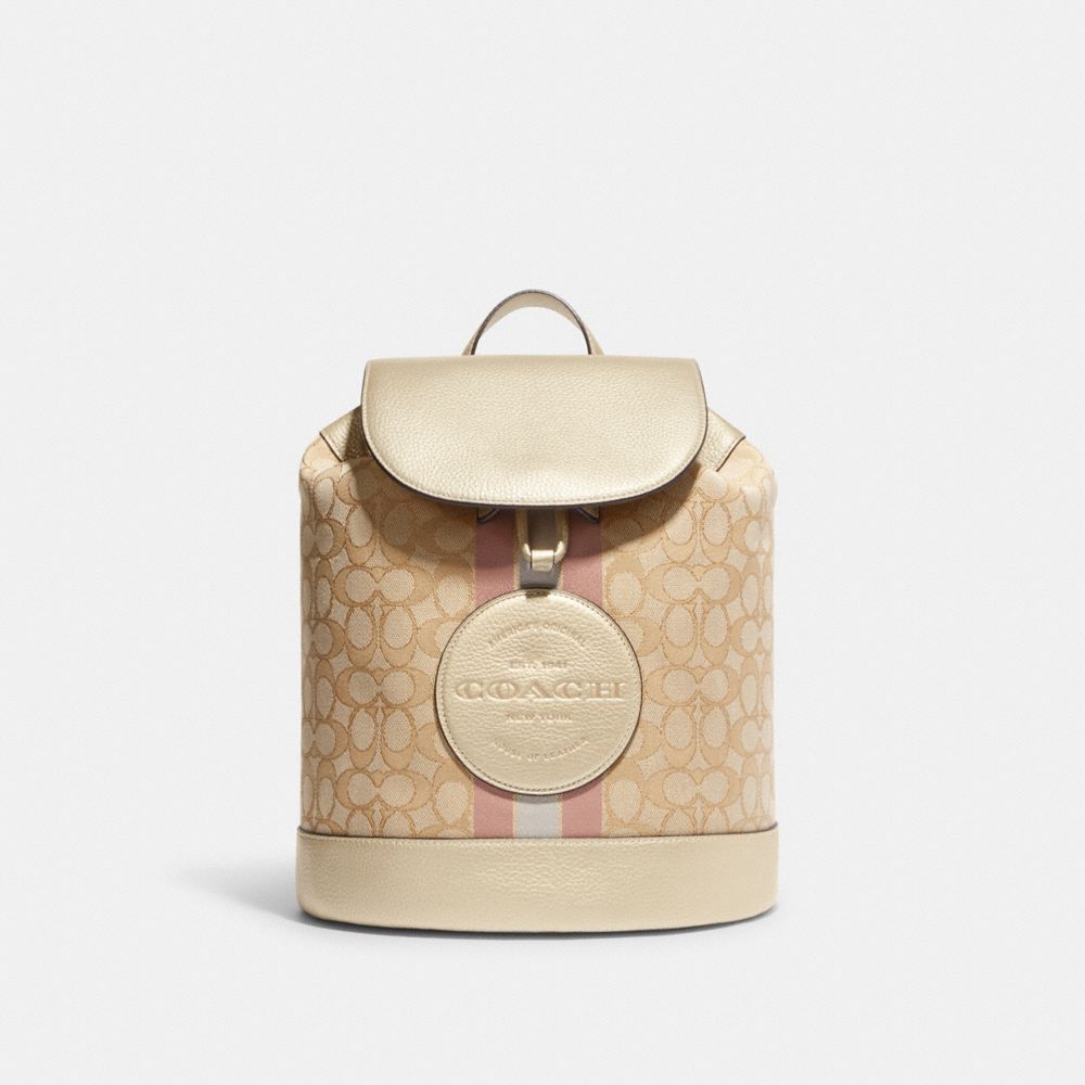 Coach Dempsey Drawstring Backpack in Signature Jacquard with Coach Patch and Stripe