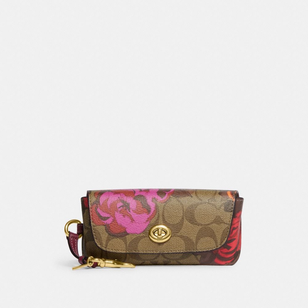 Sunglass Case In Signature Canvas With Jumbo Floral Print