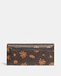 COACH®,WYN SOFT WALLET WITH FLORAL PRINT,Polished Pebble Leather,Pewter/Multi,Back View