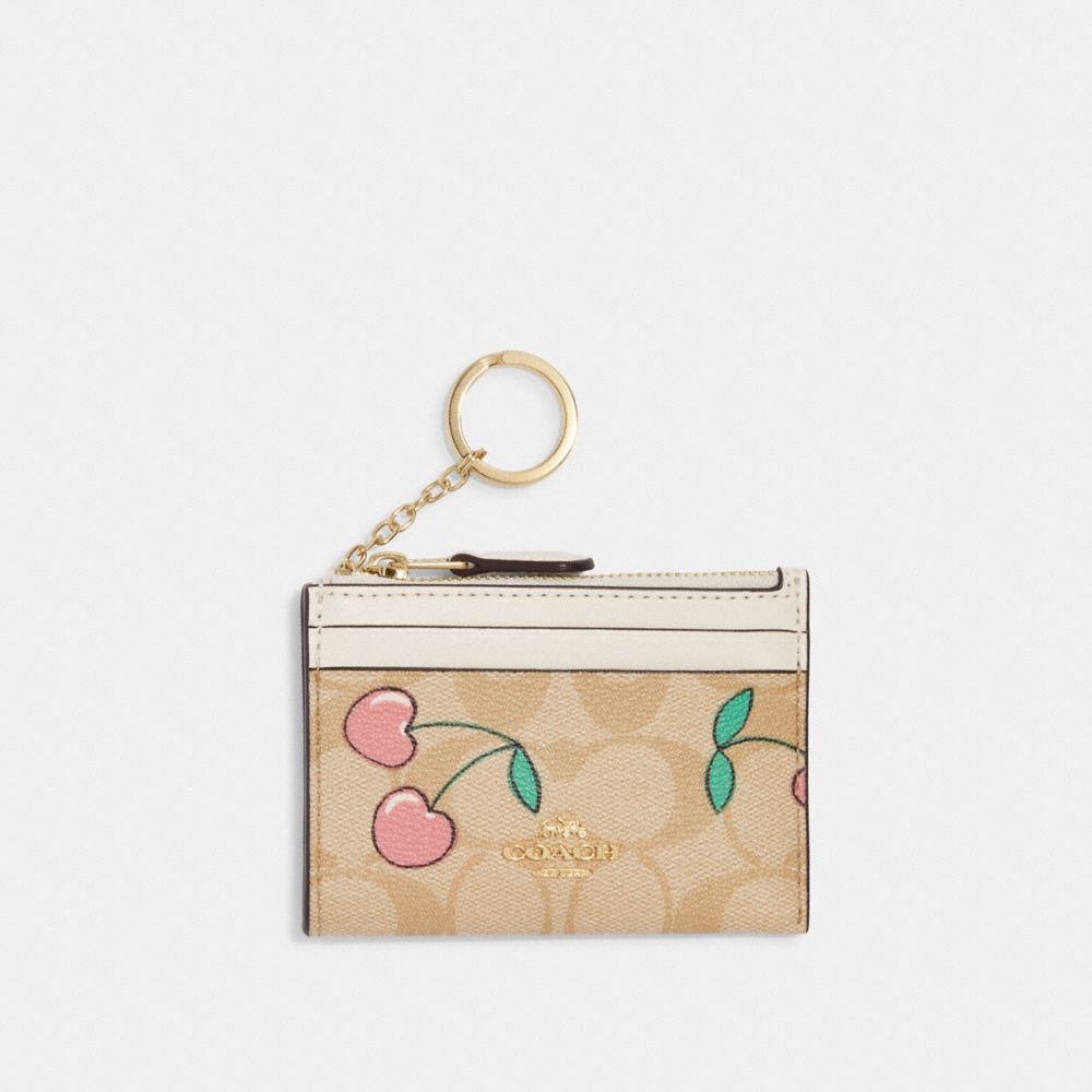 Shop Coach Mini Skinny Id Case With Painted Cherry Print (F88250, F88208)  by Gexpress