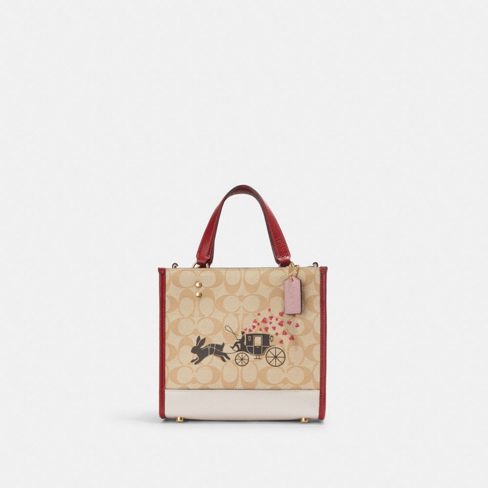 COACH® | Lunar New Year Dempsey Tote 22 In Signature Canvas With Rabbit ...