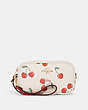 COACH®,JAMIE WRISTLET WITH HEART CHERRY PRINT,Fabric,Mini,Gold/Chalk Multi,Front View