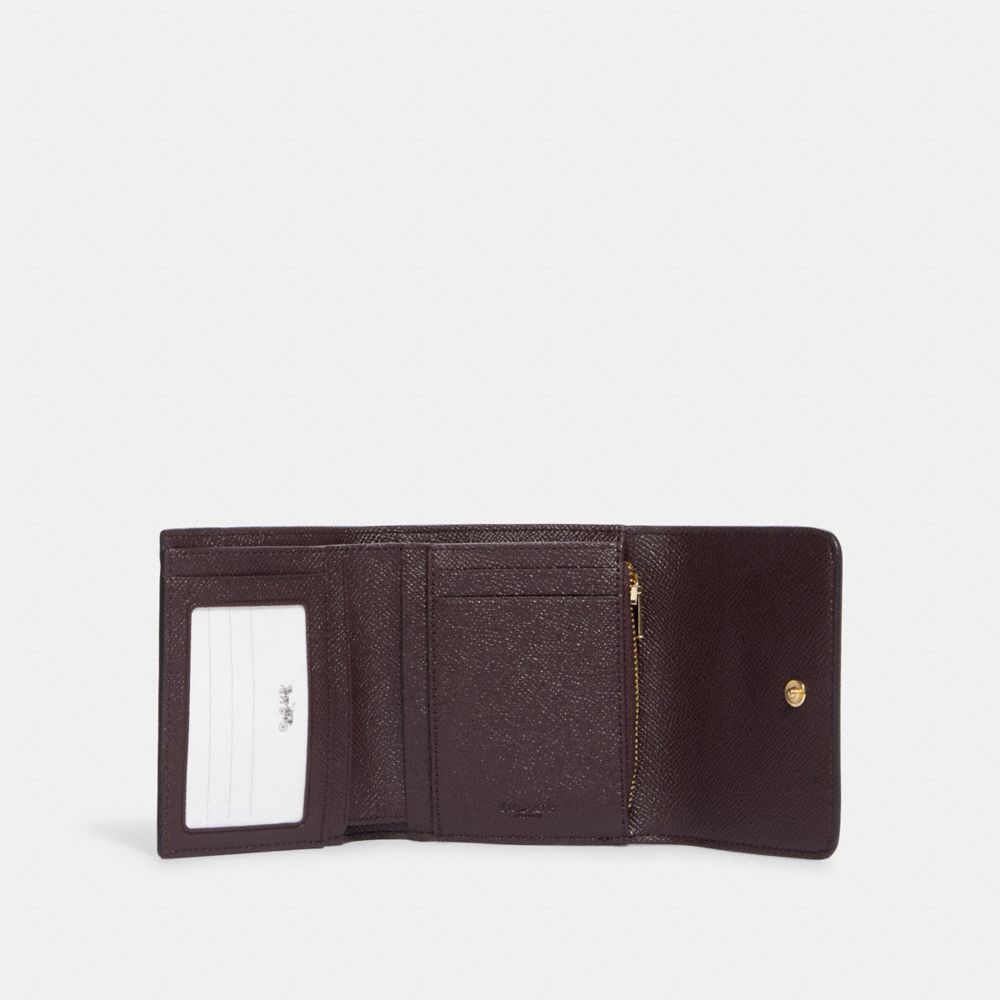 COACH Small Trifold Wallet in Metallic