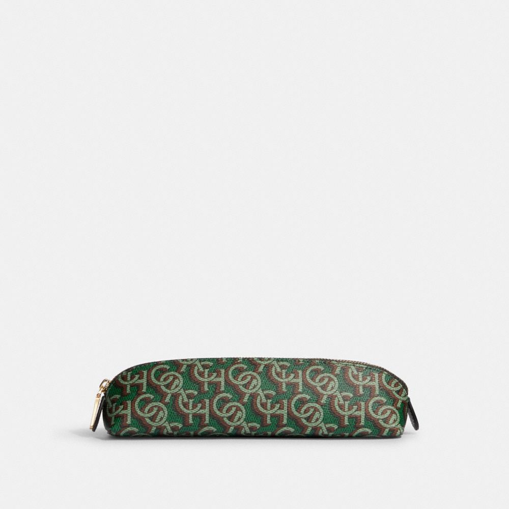 Pencil Case With Coach Monogram Print