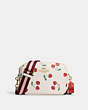 COACH®,JAMIE CAMERA BAG WITH HEART CHERRY PRINT,Fabric,Medium,Gold/Chalk Multi,Front View