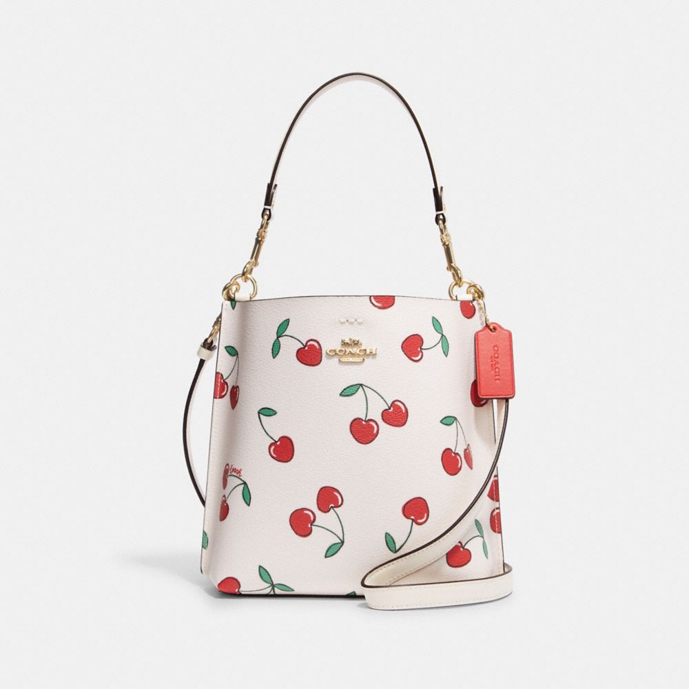 COACH®  Mollie Bucket 22 With Heart Cherry Print