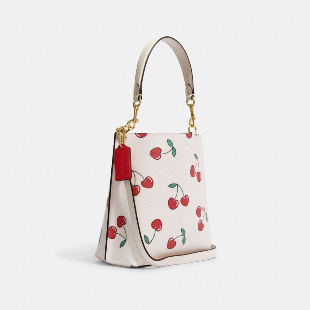 COACH®  Mollie Bucket 22 With Heart Cherry Print