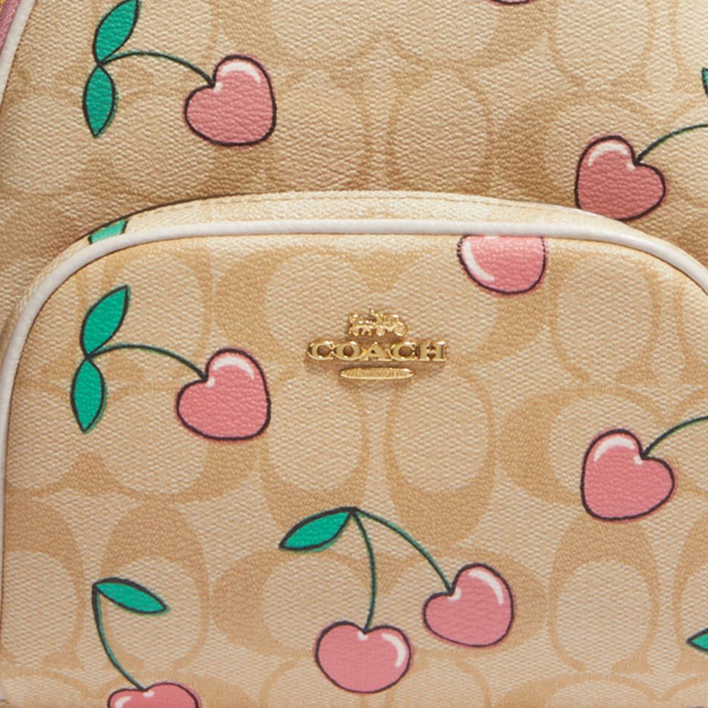 【新品未使用】コーチ　リュック　Heart Cherry Print CE628