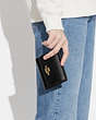 COACH®,SMALL TRIFOLD WALLET,Crossgrain Leather,Gold/Black,Detail View