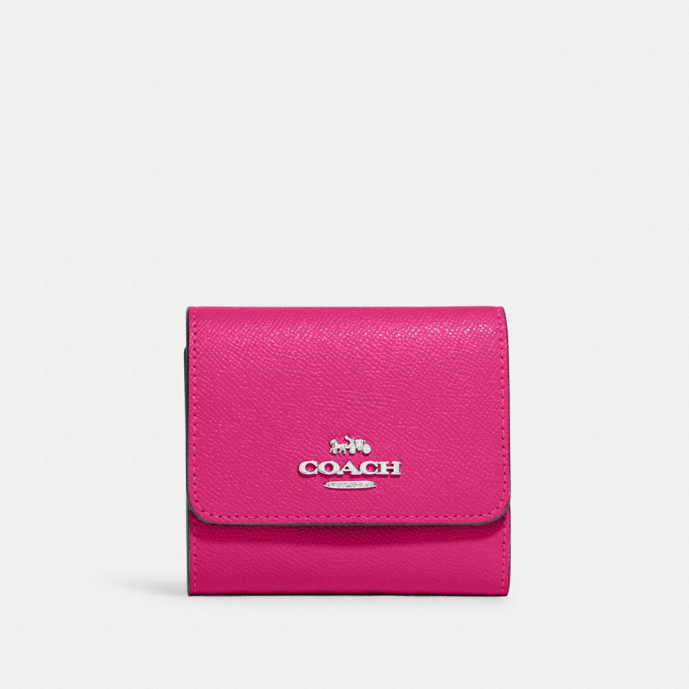 Silver Cerise Small Trifold Wallet