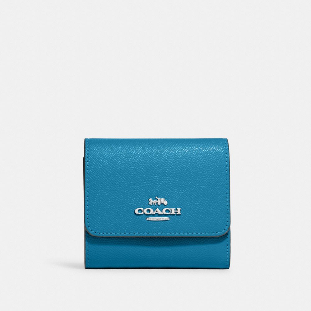 Coach, Bags, Coach Small Trifold Walletsvpacific Blue